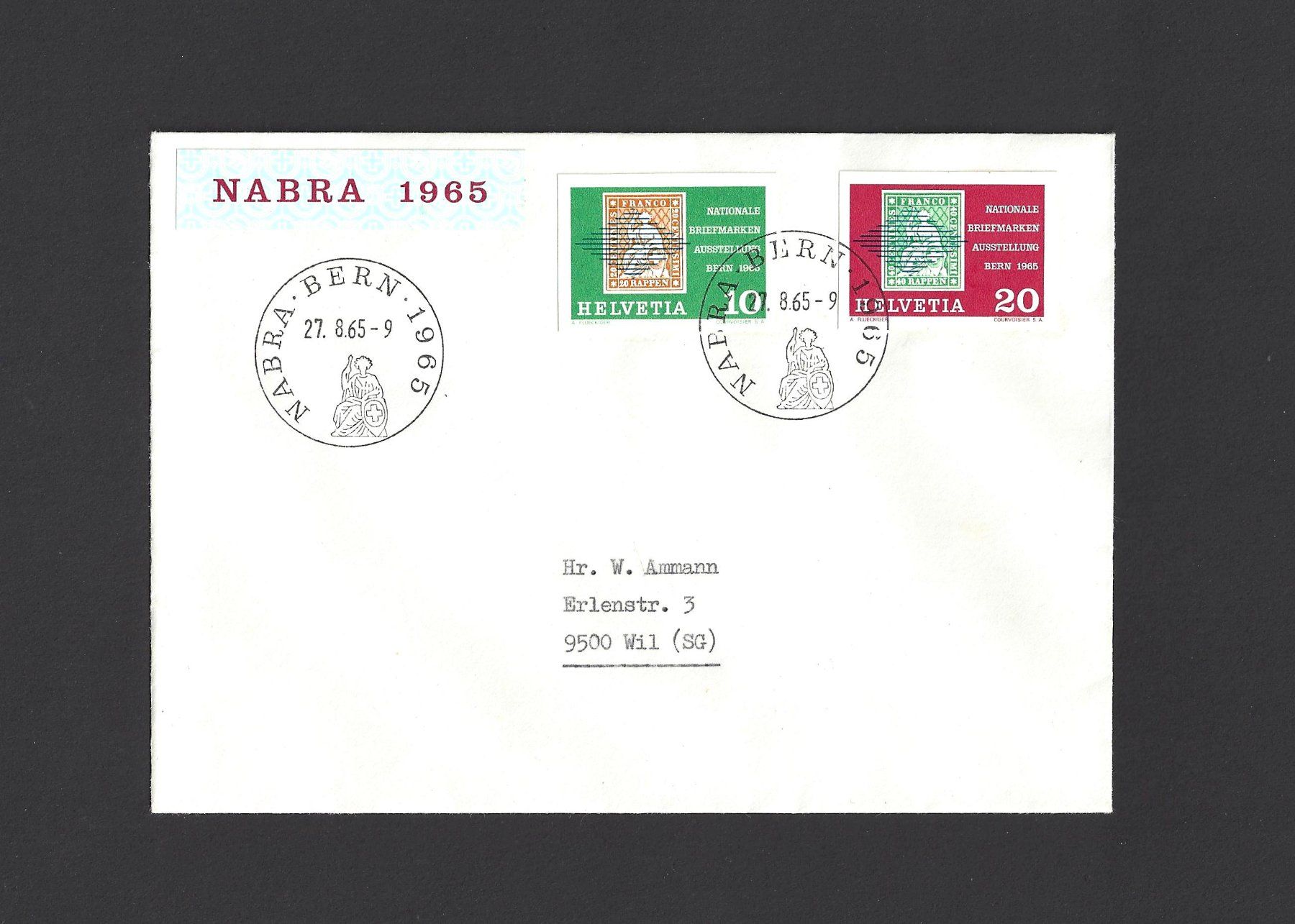 Tutti i francobolli: 1965 NABRA, Beleg mit Blockausschnitten – Usato da Baar venduto da W47