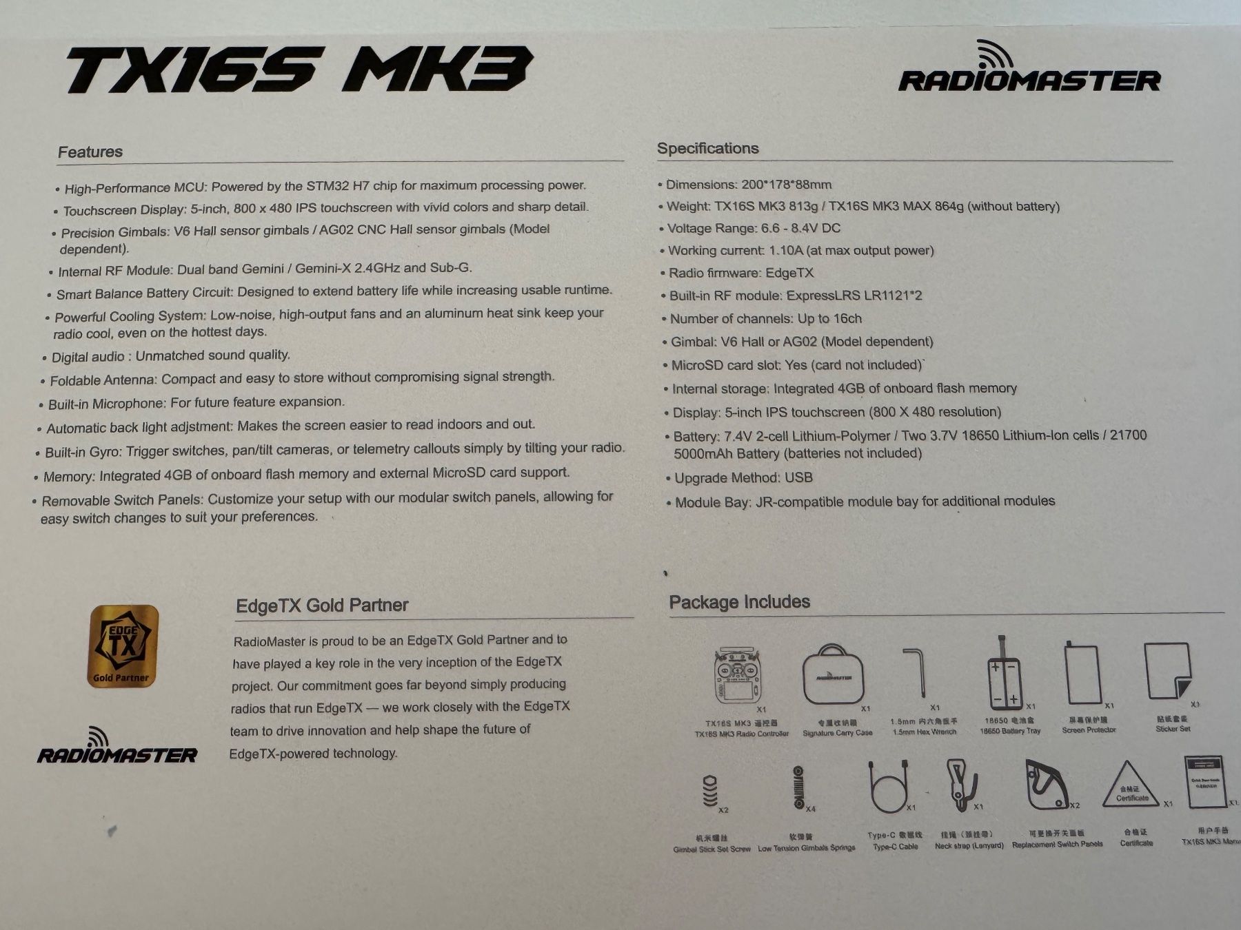 Radiomaster Fernsteuerungen: Radiocommande RadioMaster TX16S MK3 – Neu (gemäss Beschreibung) aus Mossel von Plugins 8