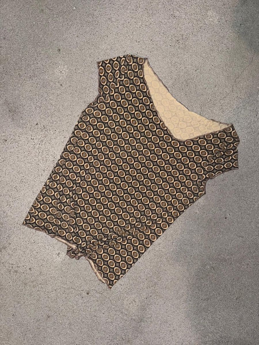 Top: vintage top brown/beige – Usato da Oberhofen Thun'see venduto da 61archive 1