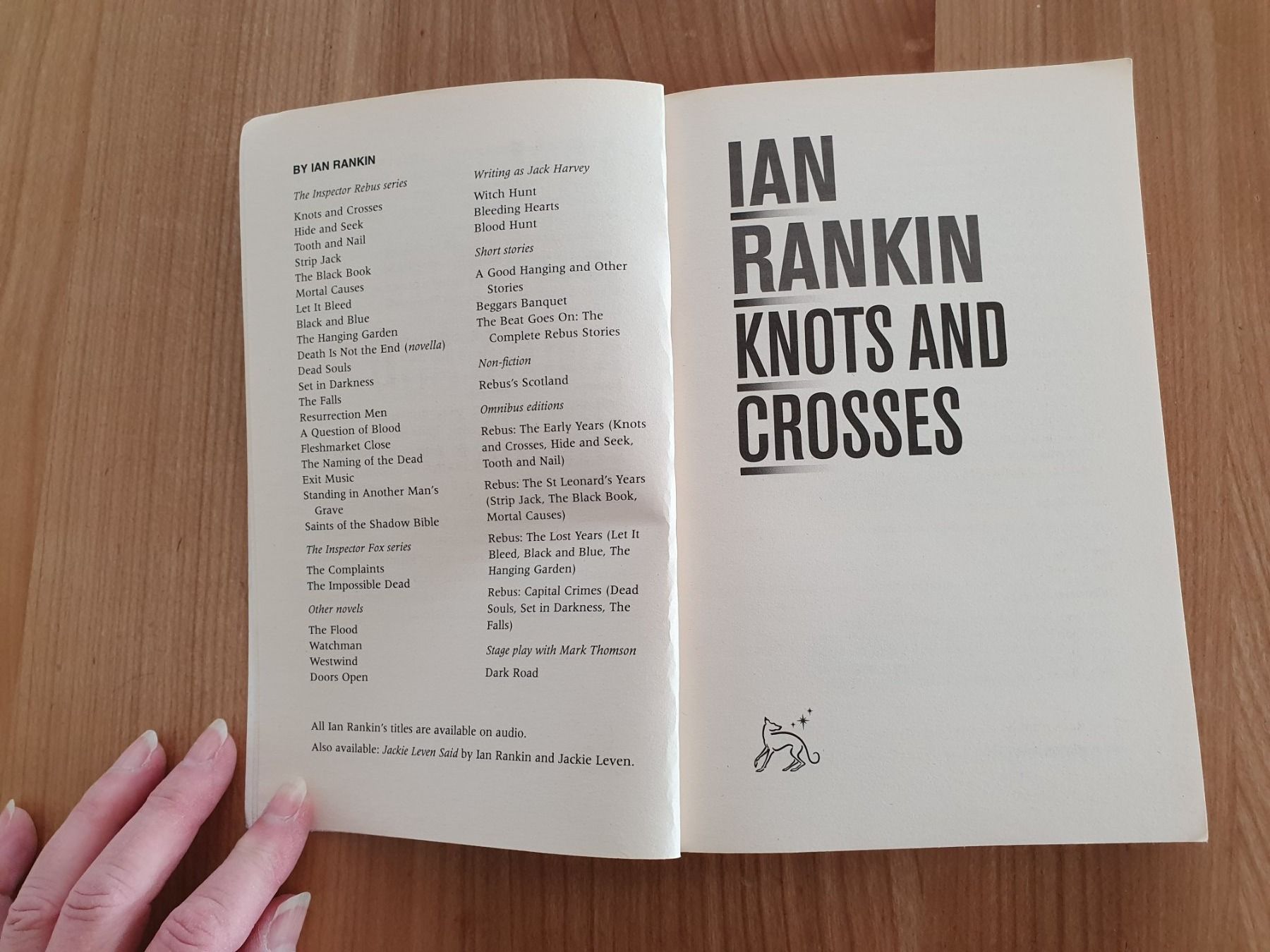 Bücher: Knots & Crosses, Ian Rankin – Gebraucht aus Zofingen von Wimbledon90 3
