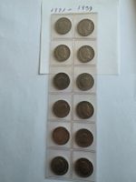 Pièces de 20 ct. de 1891 à 1993