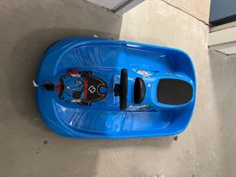 Blauer Kinderschlitten