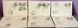 FDC timbres zodiaque 1982-86 complet