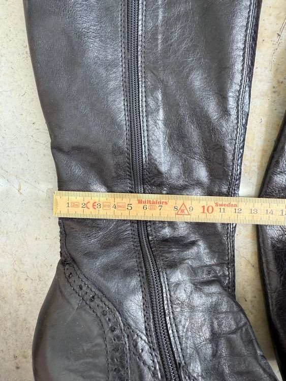Damenschuhe: Bottes vintage cuir noir 37 Stiefel Stivali Boots US 6 UK 4 – Gebraucht aus Gipf-Oberfrick von SecondHandMisc 4