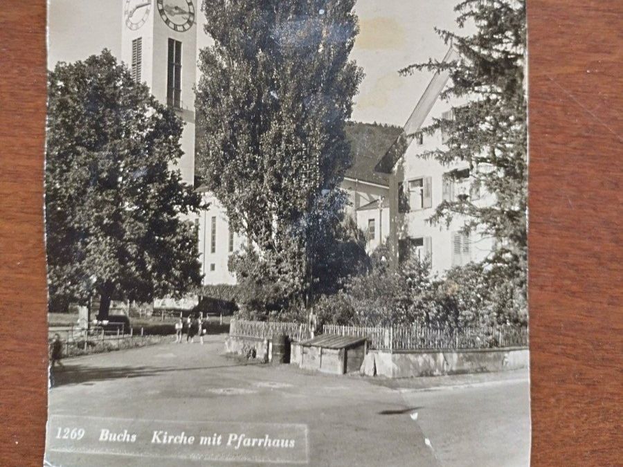 Cartoline postali: Ansichtskarte Buchs (SG), Kirche 1952 – Usato da Wildhaus venduto da Hukwildhaus 2