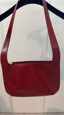 Handtasche Furla rot Leder Schultertasche gebrauchte Zustan