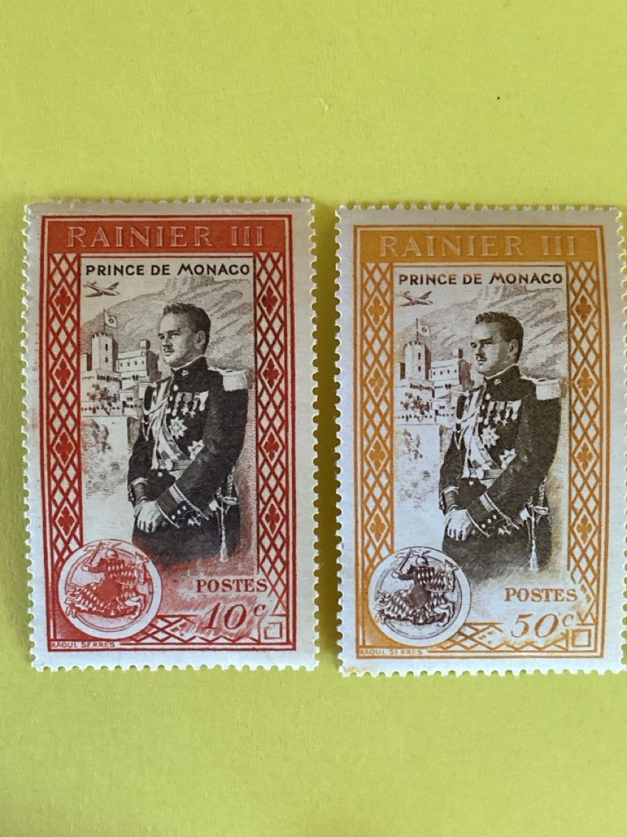 Tutti i francobolli: Monaco Briefmarken Rainier III - Vier verschiedene Werte – Usato da Dornach venduto da Xantomas 2