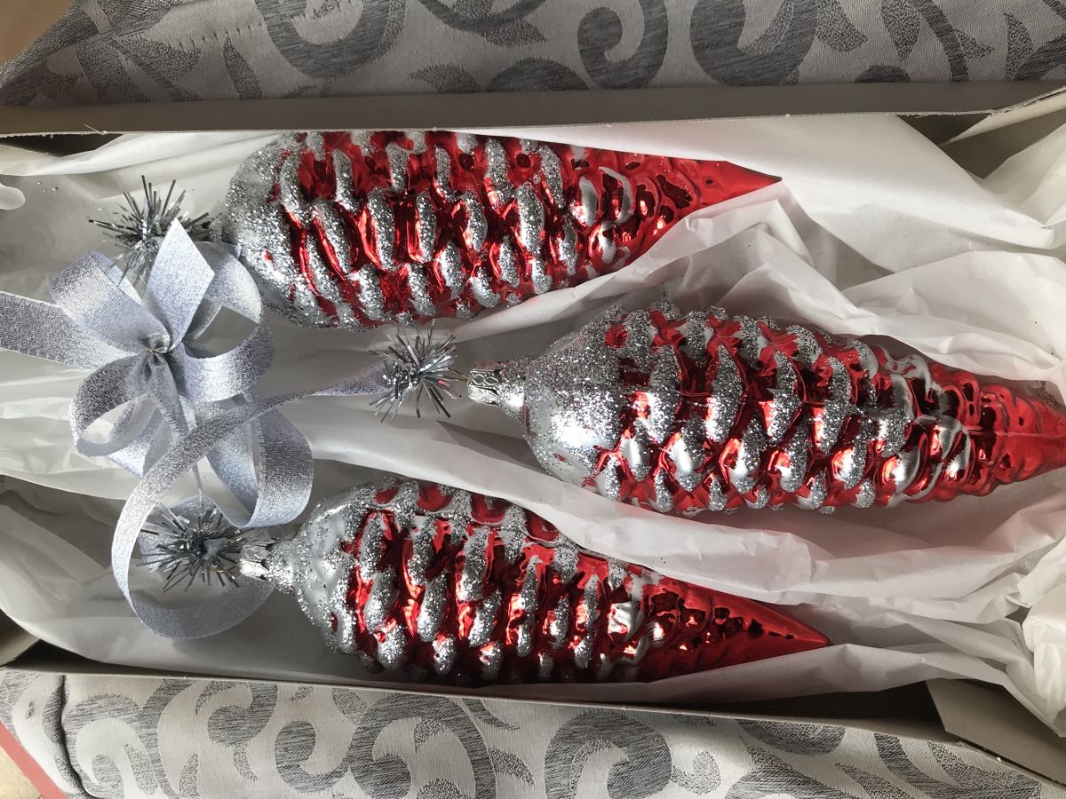 Tutte le decorazioni: Gehänge rote Zapfen Christbaumschmuck – Nuovo e nell'imballaggio originale da Alpnach Dorf venduto da marvo 7
