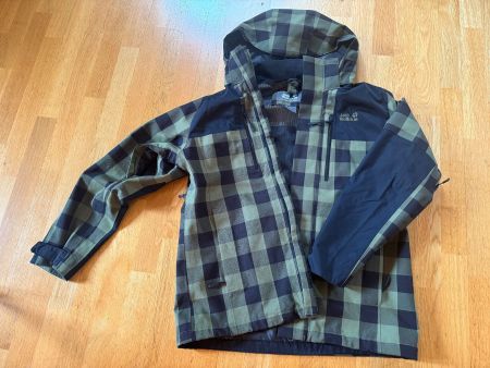 Jack Wolfskin Karierte Allwetterjacke, Top Zustand, Gr. M