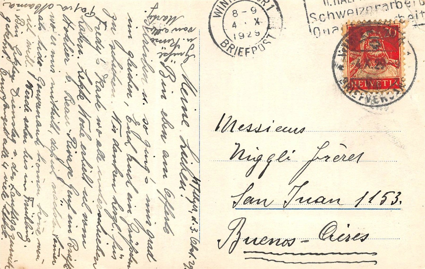 Cartoline postali: Winterthur, Stadthaus – Usato da Ottikon b.Kemptth. venduto da Neptun1974 1