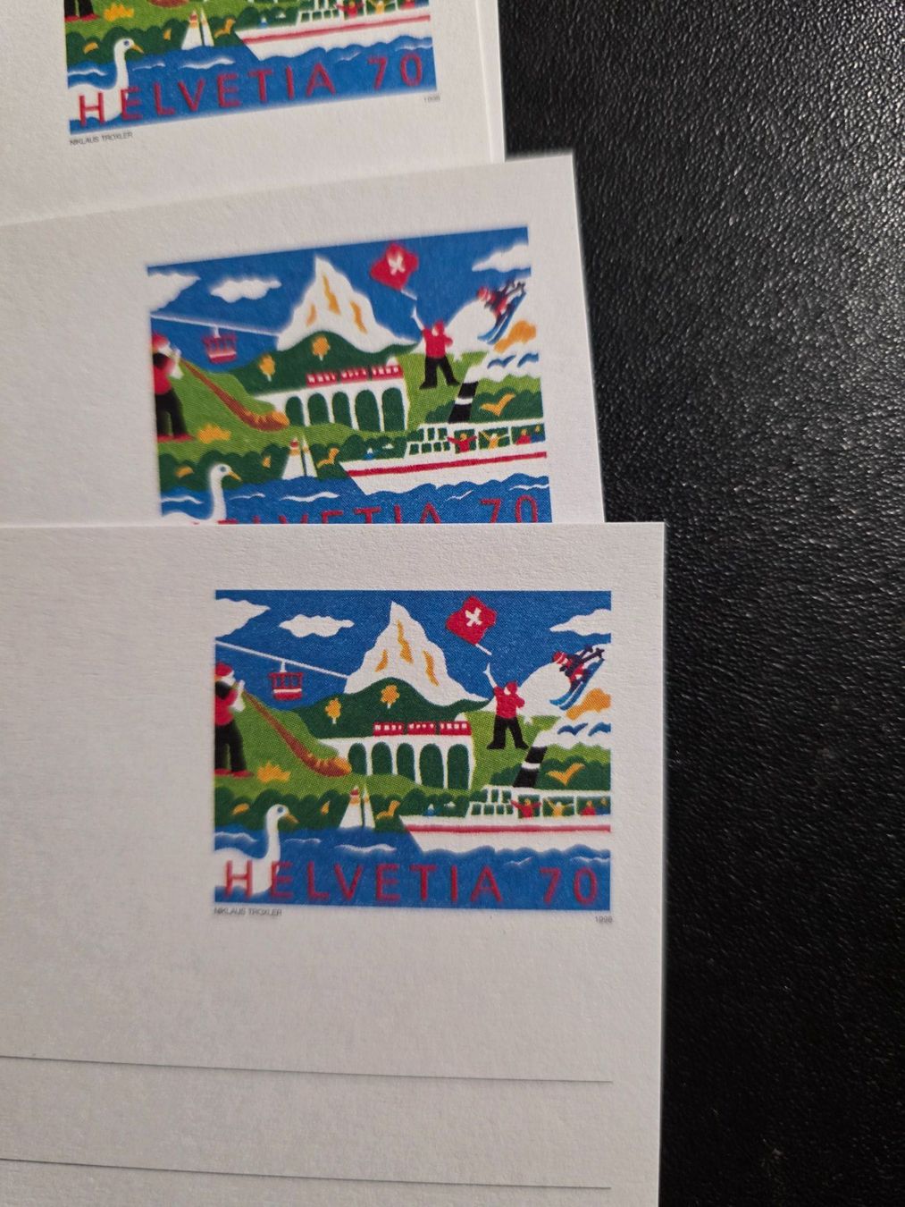 Alle Briefmarken: 5 Postkarten mit 70er Frankatur – Neu (gemäss Beschreibung) aus Walterswil BE von Lonitti