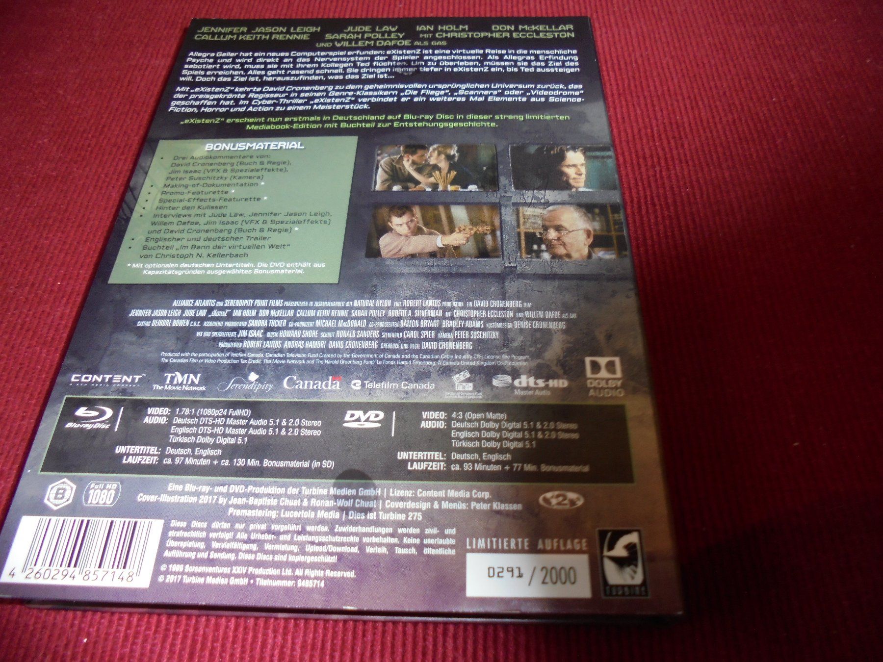 Alle DVDs: Mediabook EXISTENZ david Cronenberg / RAR! Lim. – Neu (gemäss Beschreibung) aus Wattenwil von Firebird1 1