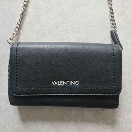 Sac Valentino noir, chaîne argentée comme neuf !