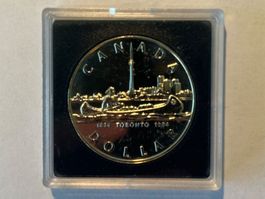 Kanadischer Silber-Dollar 1984 „150 Jahre Toronto 1834-1984"