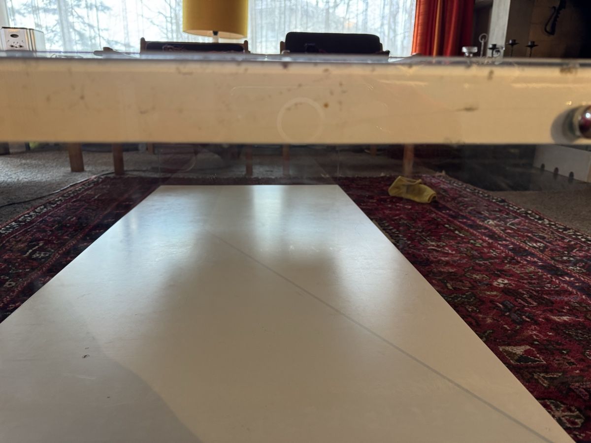 Tables: Table basse de salon plaqué blanc/verre – D'occasion à Le Sentier par flo_dcg6 5