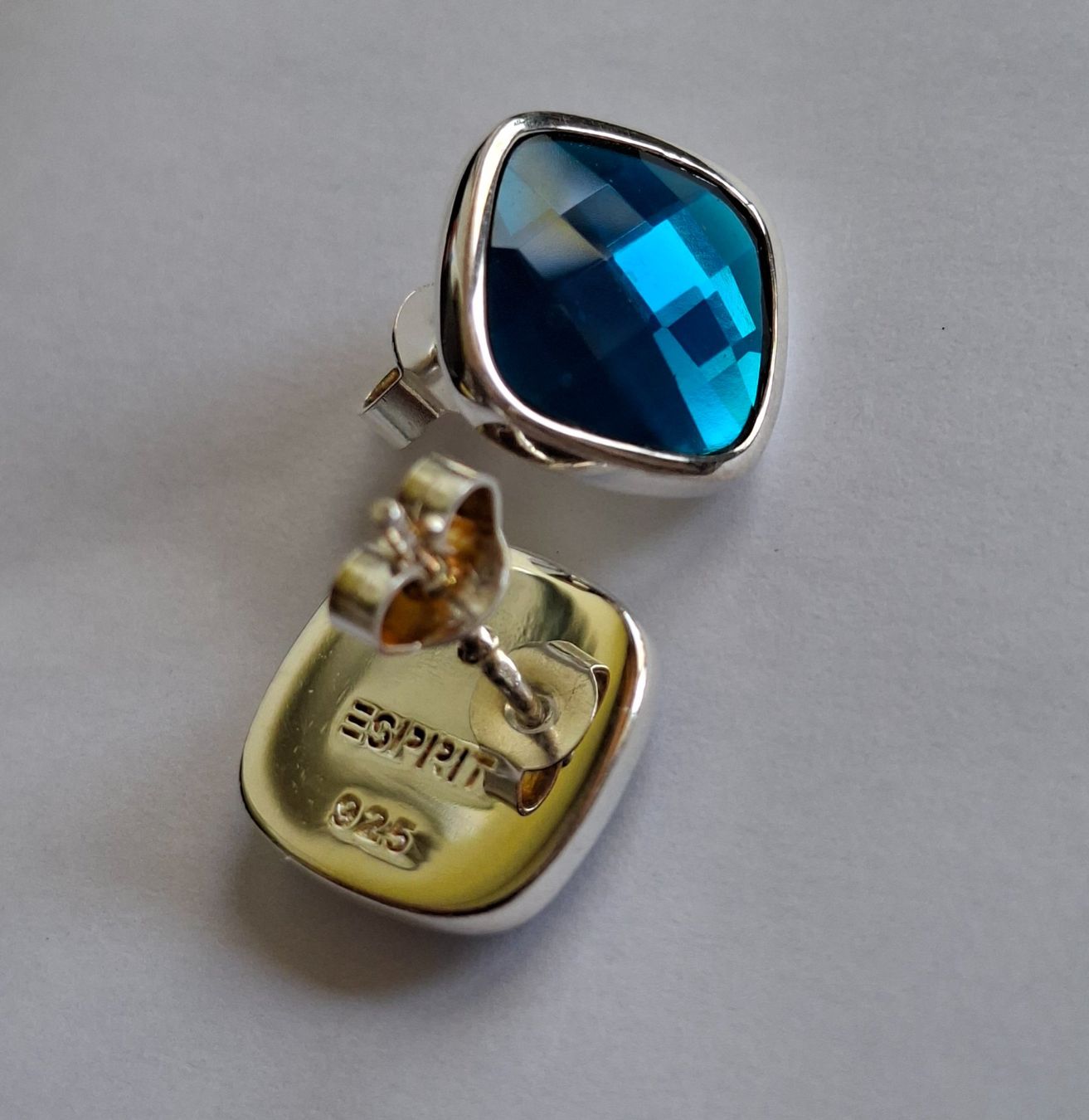 Esprit Orecchini pendenti & Orecchini a lobo: Esprit Ohrringe echt Silber blauer Stein – Nuovo (secondo la descrizione) da Barzheim venduto da spitz01 2