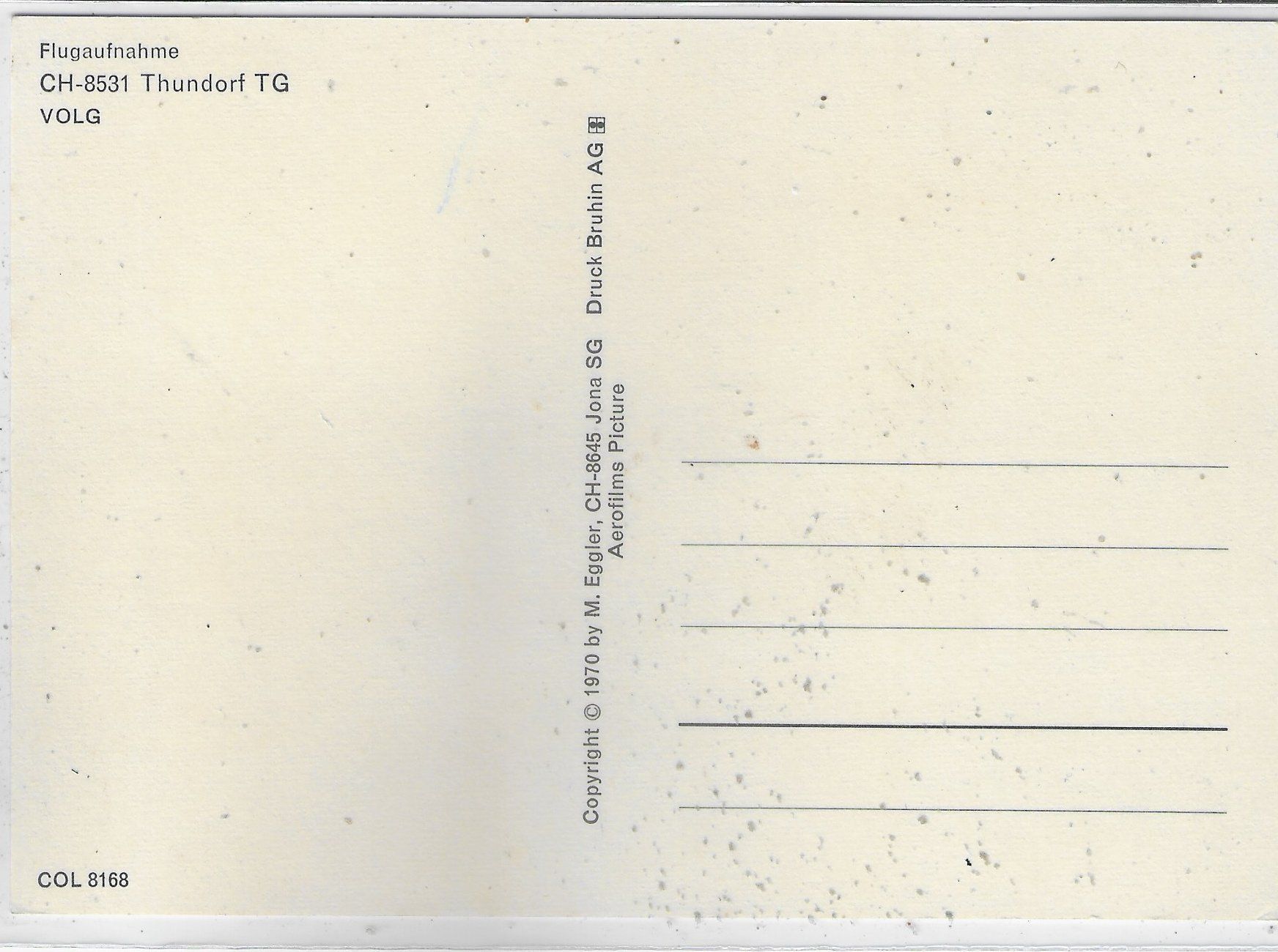Cartoline postali: Flugaufnahme Thundorf TG – Usato da Ettingen venduto da Kartenplanet 1