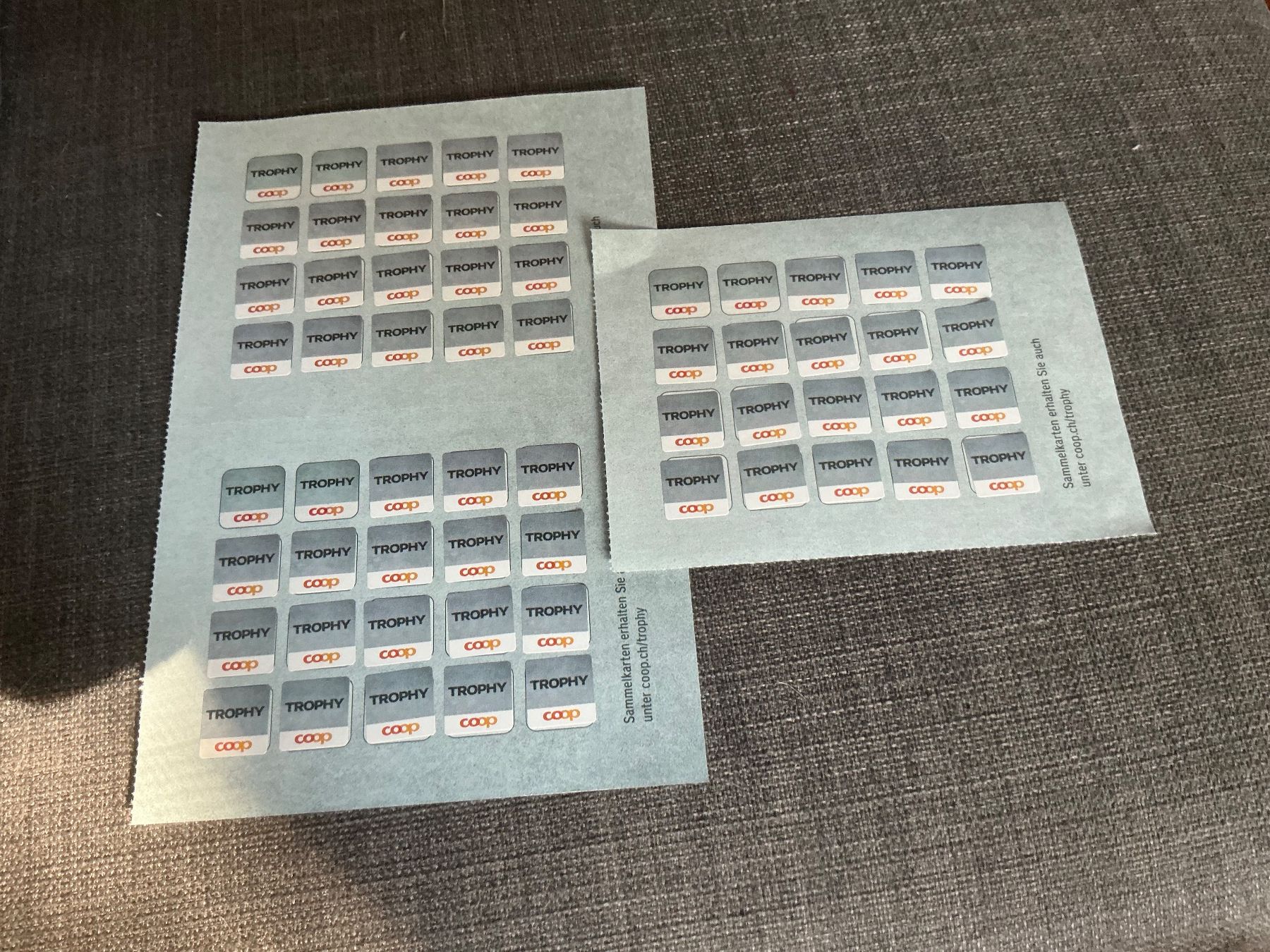 Coop Sammelmarken & -punkte: 3 x Coop Sammelkarten Trophy  neu – Neu (gemäss Beschreibung) aus Aesch BL von Fortexx