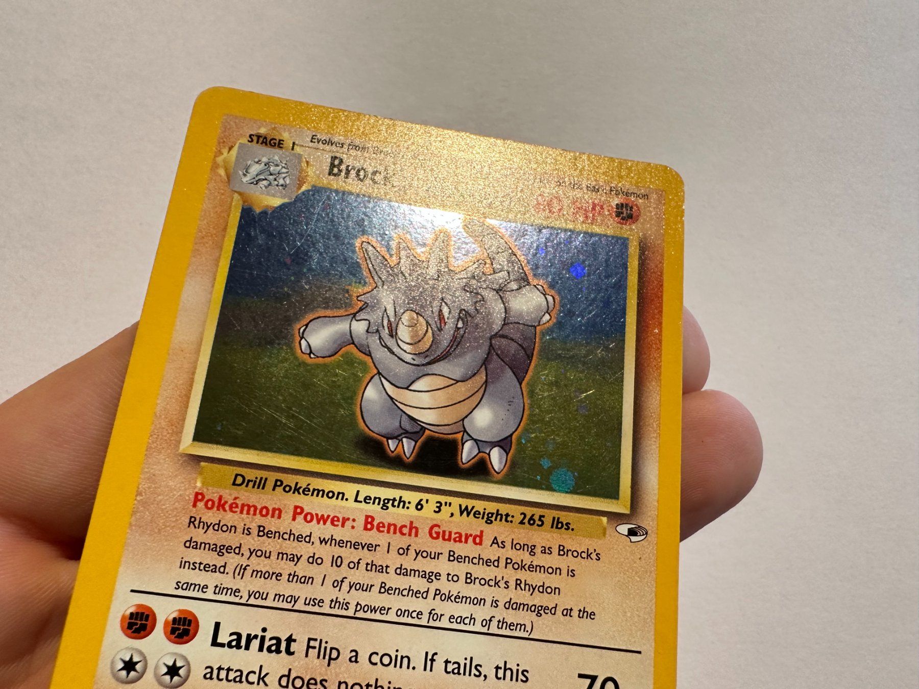 Pokémon Sammelbilder & Trading cards: Brock's Rhydon holo Gym Heroes EN – Gebraucht aus Hagendorn von Pokecollectorch 4