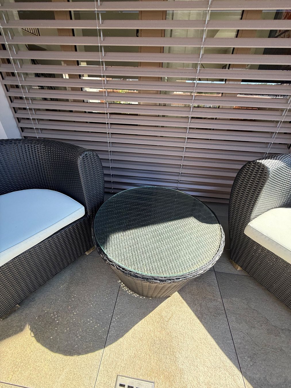 Poltrone: Exotan Rattan-Set Balkon schwarz – Usato da Sursee venduto da Kaloo01 2