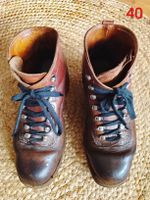Bottes de montagne vintage en cuir brun - Taille 40!
