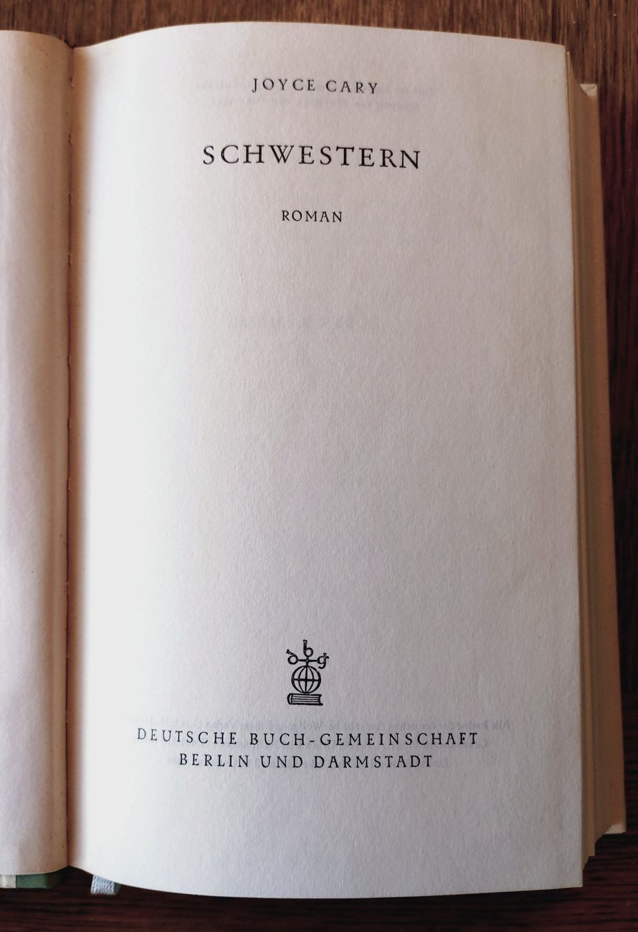 Libri: 1954: Joyce Cary - Schwestern, Deutsche Buch-Gemeinschaft – Usato da Uster venduto da Junipa 2