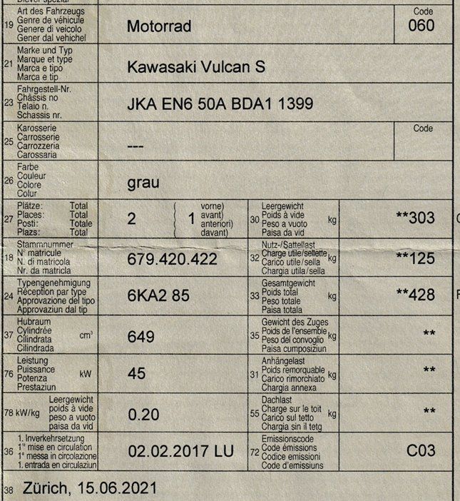 Kawasaki Chopper: Kawwasaki Vulcan S 650 – Usato da dübendorf venduto da sajo3012 4