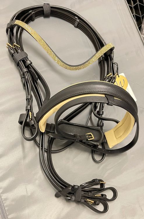 Hackamore Trensenzaum Waldhausen X-Line - Pour Cheval Warmblut - Noir