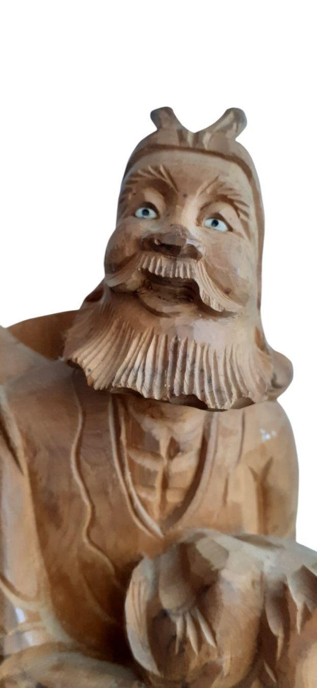 Sculture & Statue: Antike Holzfigur chinesischer Wanderer – Usato da Mörschwil venduto da antiksalon 4