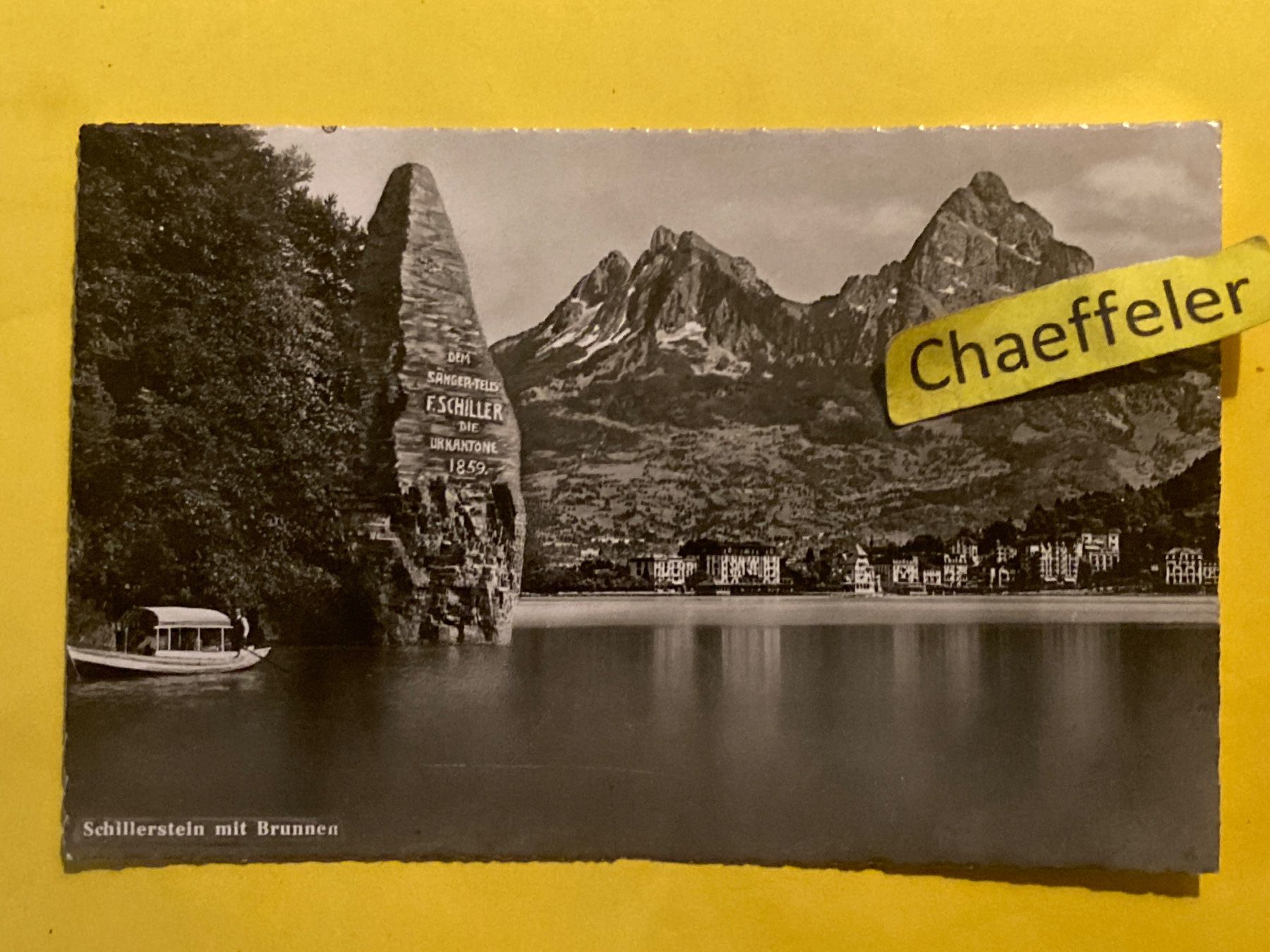 Ansichtskarten: Schillerstein mit Brunnen – Gebraucht aus Zürich von Chaeffeler