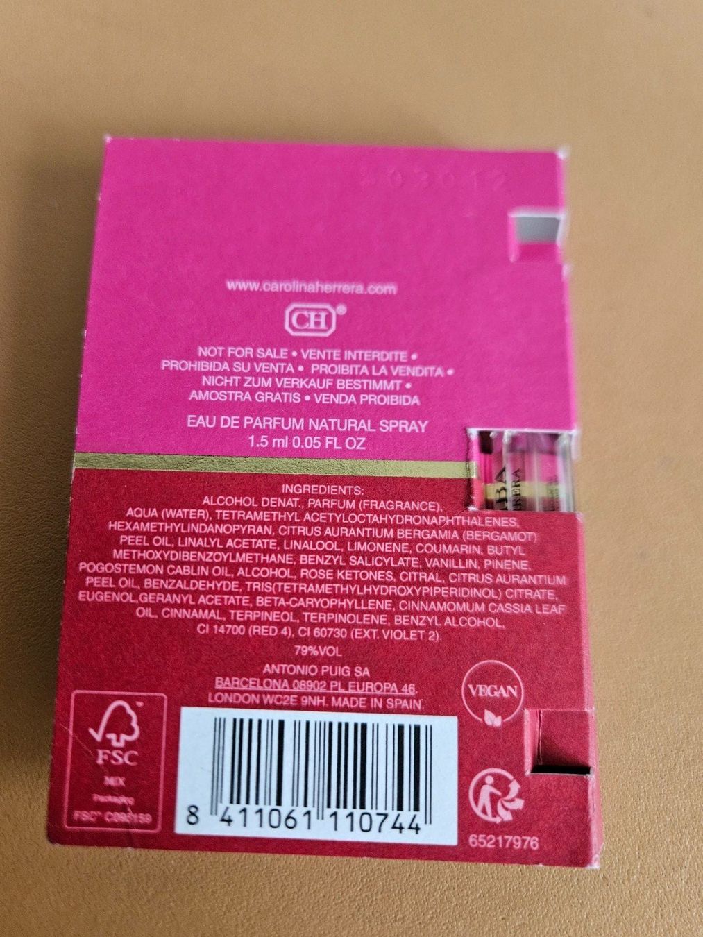 Carolina Herrera Profumi & Eau de Toilette: LA BOMBA - CAROLINA HERRERA - EAU DE PARFUME - 1.5 ml – Nuovo e nell'imballaggio originale da Aesch BL venduto da Chrutli1 1