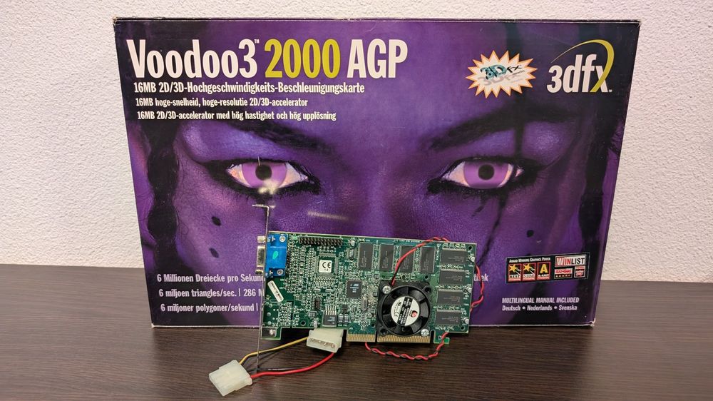 3dfx Voodoo3 2000 AGP 16MB Grafikkarte inkl. Schachtel (Gebraucht) in ...