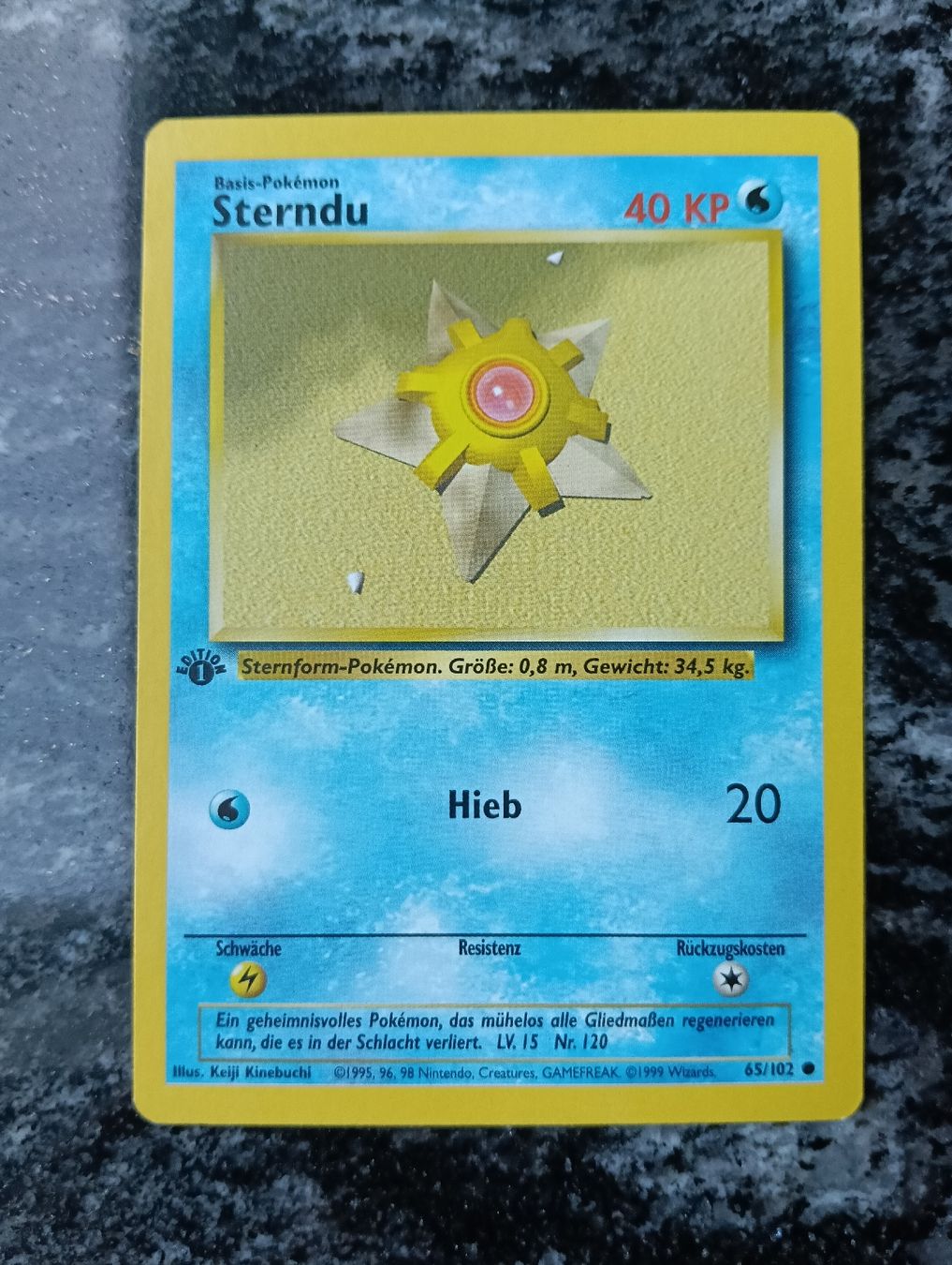 Pokémon Carte collezionabili: Pokémon  Base Set 1 Edition Sterndu  – Usato da LEUZIGEN venduto da mic_sdh5