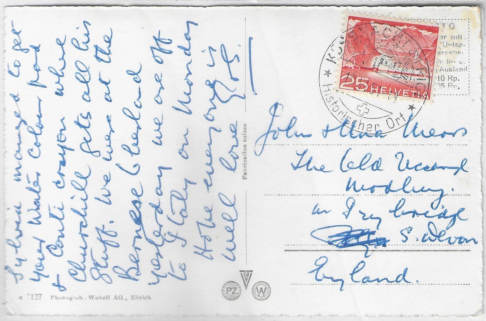 Cartoline postali: Interlaken - Heimwehfluh mit Bahn – Usato da Ettingen venduto da Kartenplanet 1