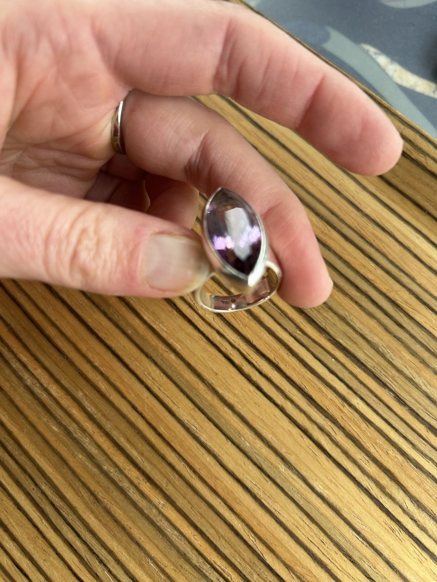 Anelli: Ring Silber mit Amethyst  – Usato da Birsfelden venduto da Exclusivity 3