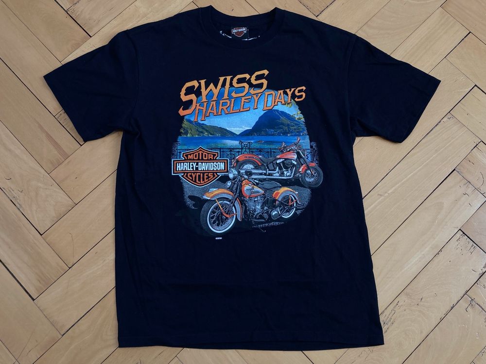 Harley-Davidson T-shirt: Harley Davidson T-Shirt Switzerland Zurich See Fribourg Sz L – Usato da Lausanne venduto da le_souk