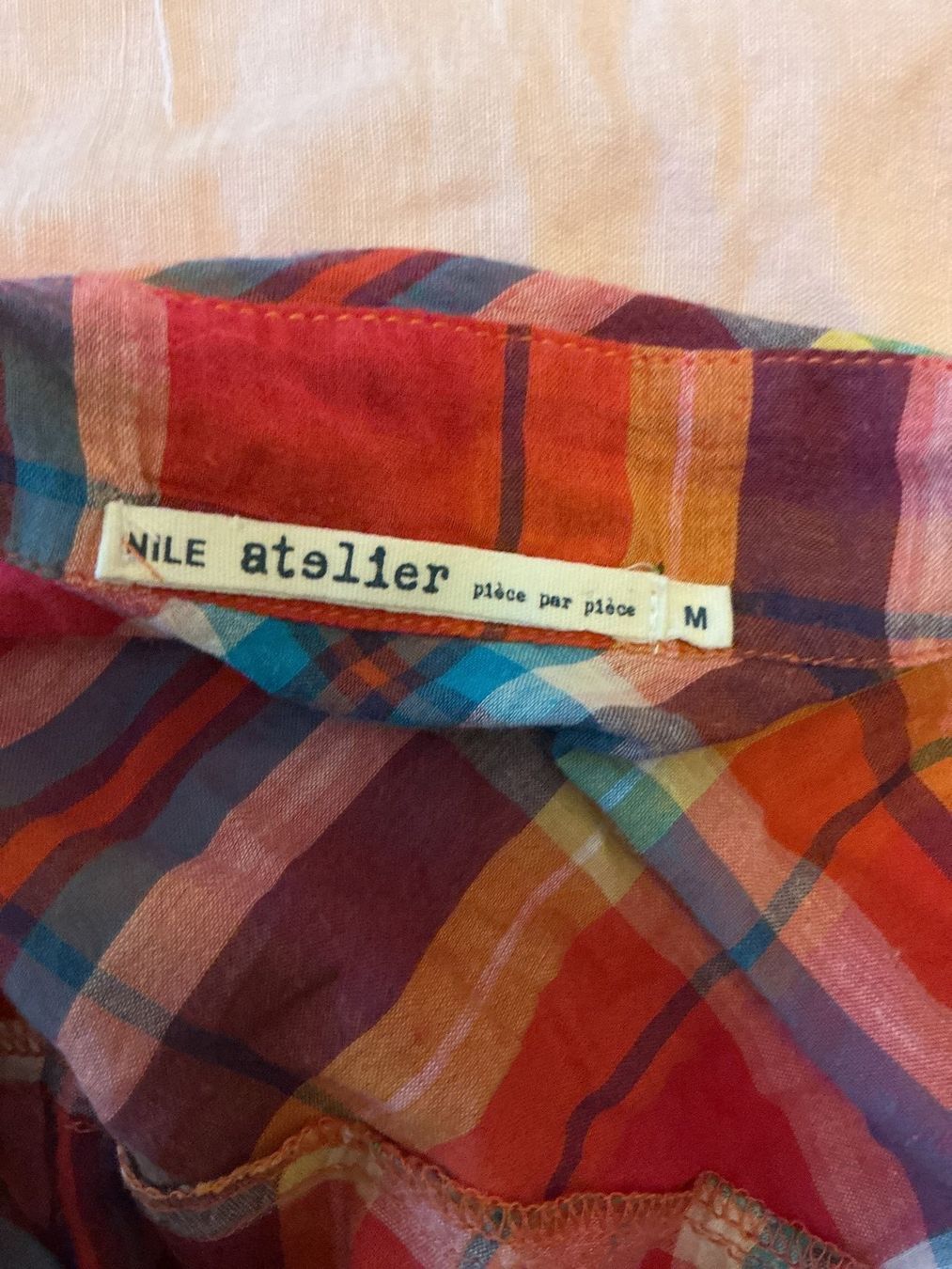 Nile Camicette: Nile Atelier Bluse Gr. M, Kariert, Baumwolle – Usato da Dietlikon venduto da Smonny 1