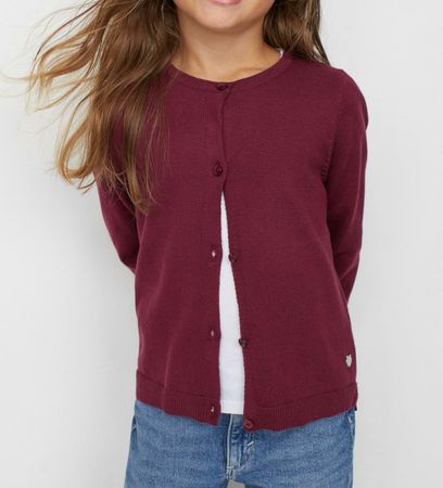 Mädchen Strickjacke, bordeauxrot, Gr. 122/128 *NEU