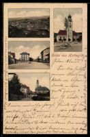 AK Huttwil, Kirche, Marktplatz, Ortsansicht, Straßenpartie