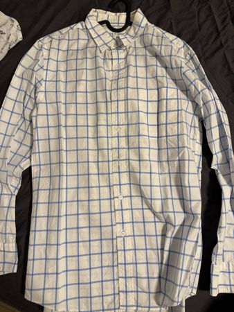 Uniqlo Herren Hemd weiss kariert Gr. M