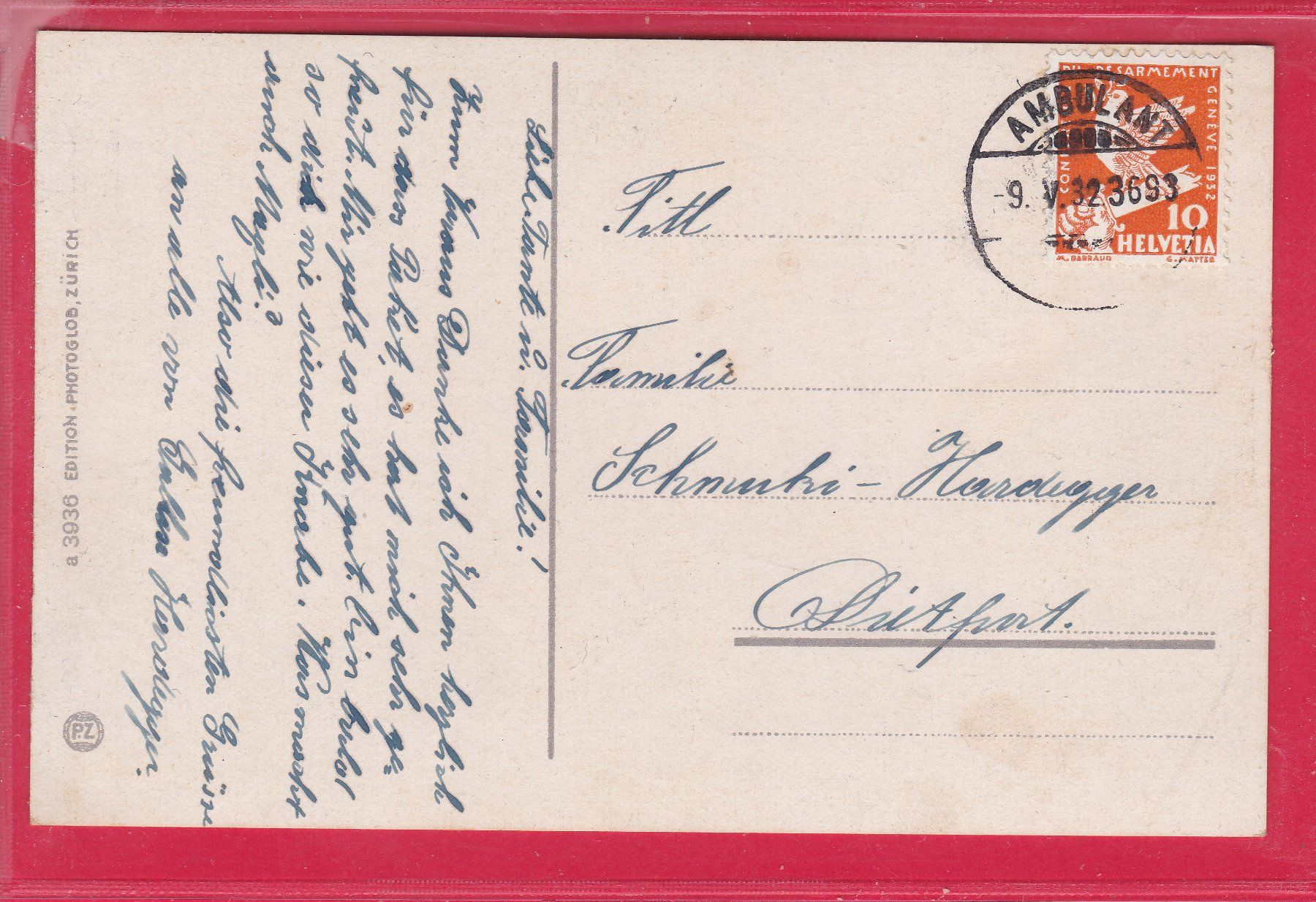 Cartoline postali: APENZELLER KNABE, 9.5.1932 – Usato da Oberrieden venduto da Gebirgsstelze 1