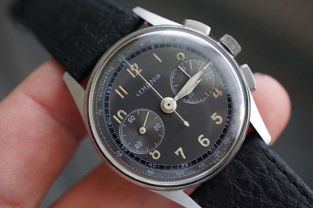 Lemania Orologi: Lemania chronograph, cal. CH27, galvanic dial – Usato da Eschert venduto da Watchlegend