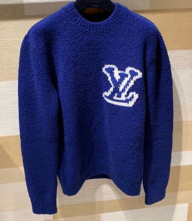 Louis Vuitton Pullover Blau Grösse L neuer Zustand