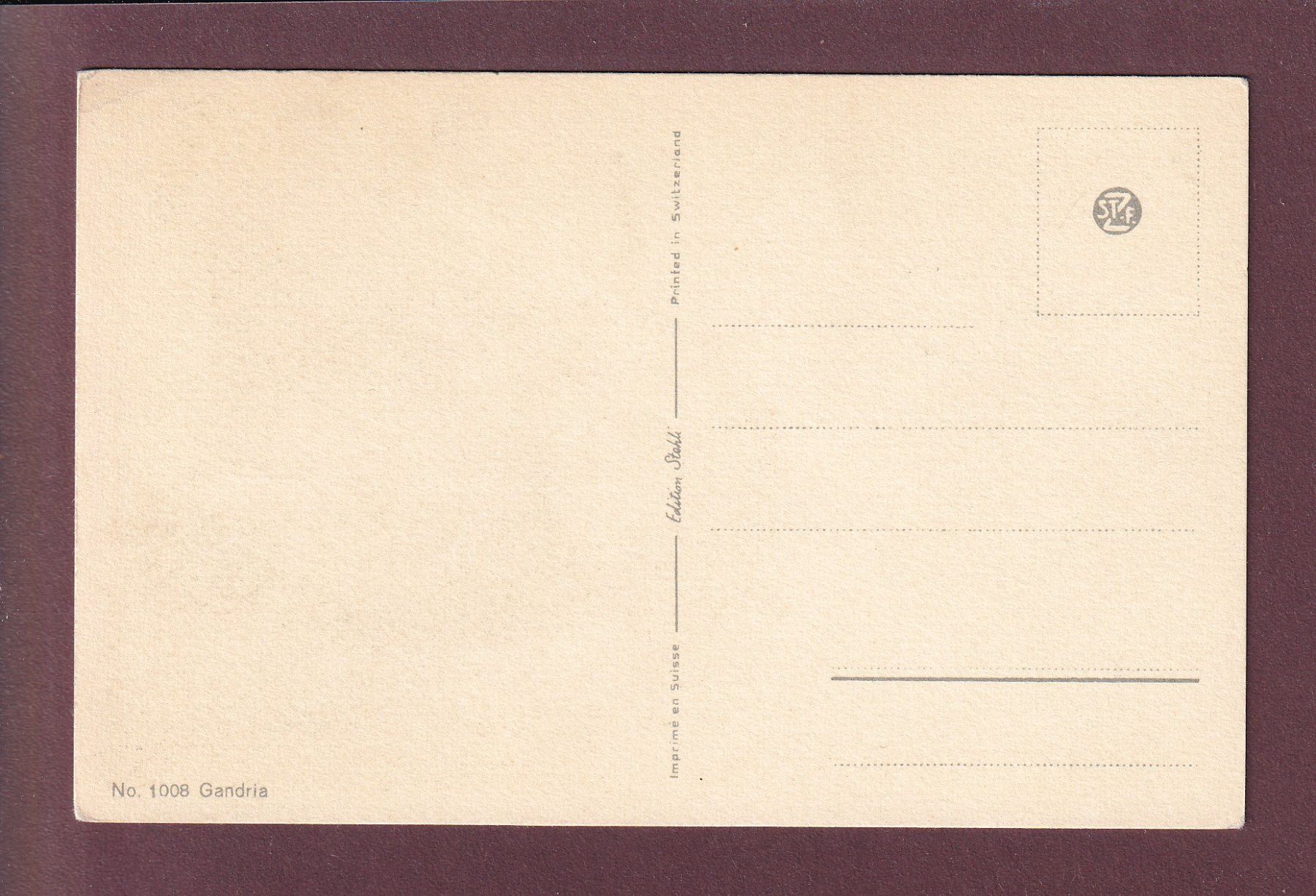 Cartes postales: GANDRIA – D'occasion à Pully par nicecards 1
