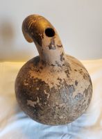 Alte / Antike Kalebasse Flaschenkürbis Schwanenhals Deko 