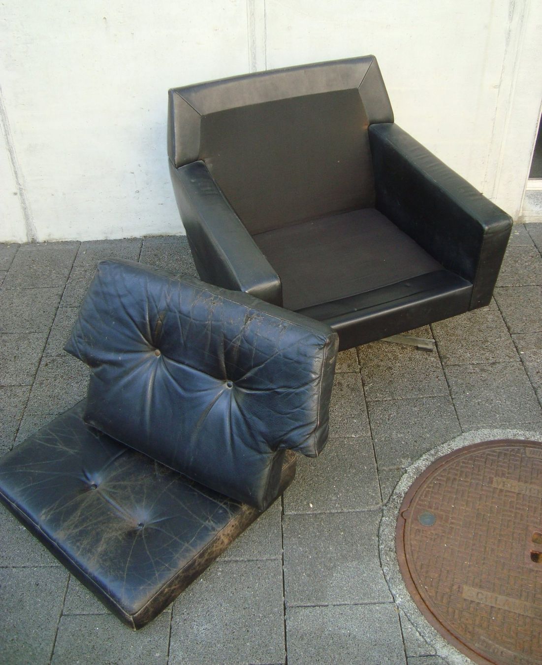 Poltrone: Design Leder Sessel, drehbar – Usato da Oberdorf NW venduto da Lufao 5