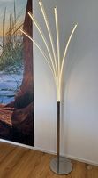 WOFI BENETT LED Stehlampe 190 cm  Chrom  5-flammig