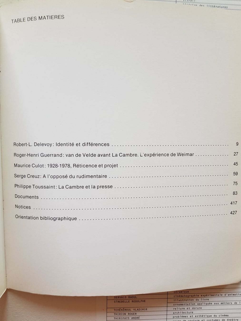 Libri: La Cambre 1928 - 1979 – Usato da Lausanne venduto da LasloH 7