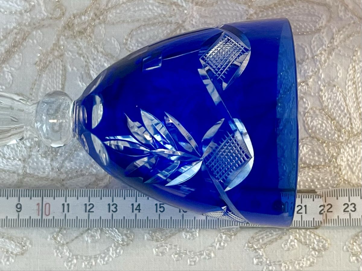 Bicchieri: 6 verres à vin cristal taillé, double couches, multicolore – Nuovo (secondo la descrizione) da Genève venduto da DELIRBEADS 9