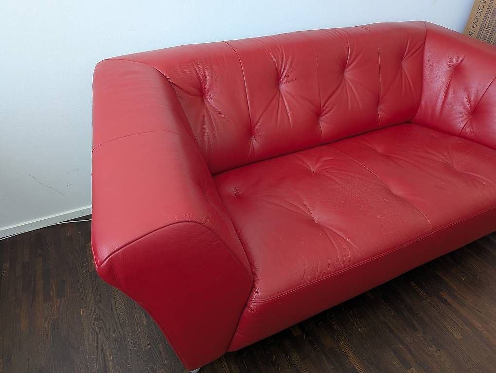 Divani: Rolf Benz Leder-Sofa, rot – Usato da Luzern venduto da Jamflip 1